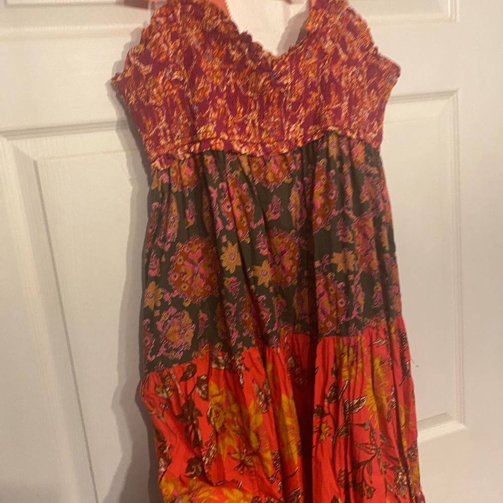 NWT Free People Pink Bluebell Red/pink Maxi Dress - Picture 4 of 7
